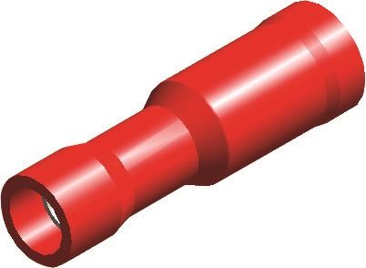 Pvc kabelschoen 548 vrouw rond rood 4,0 Sinatec 5st
