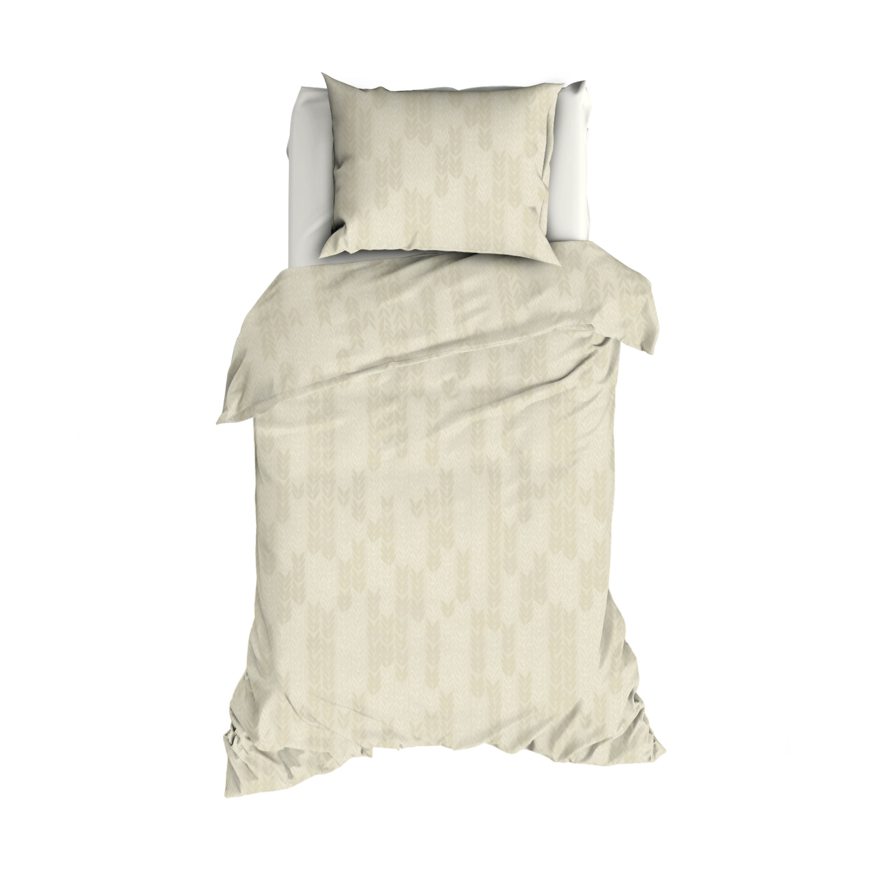 Romanette Dekbedovertrekset Barley 140x200-220 cm Katoen Almond