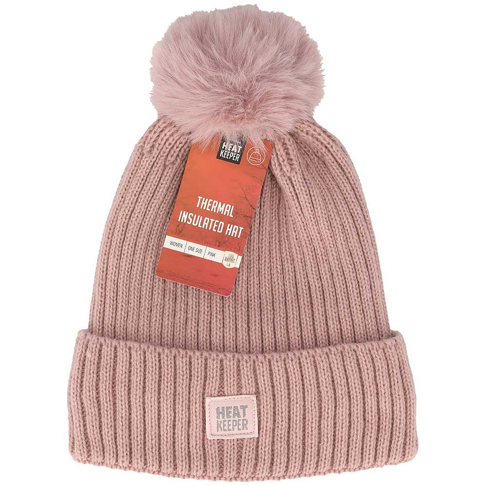 Heatkeeper Muts Dames Thermal Pompon Pink - One Size