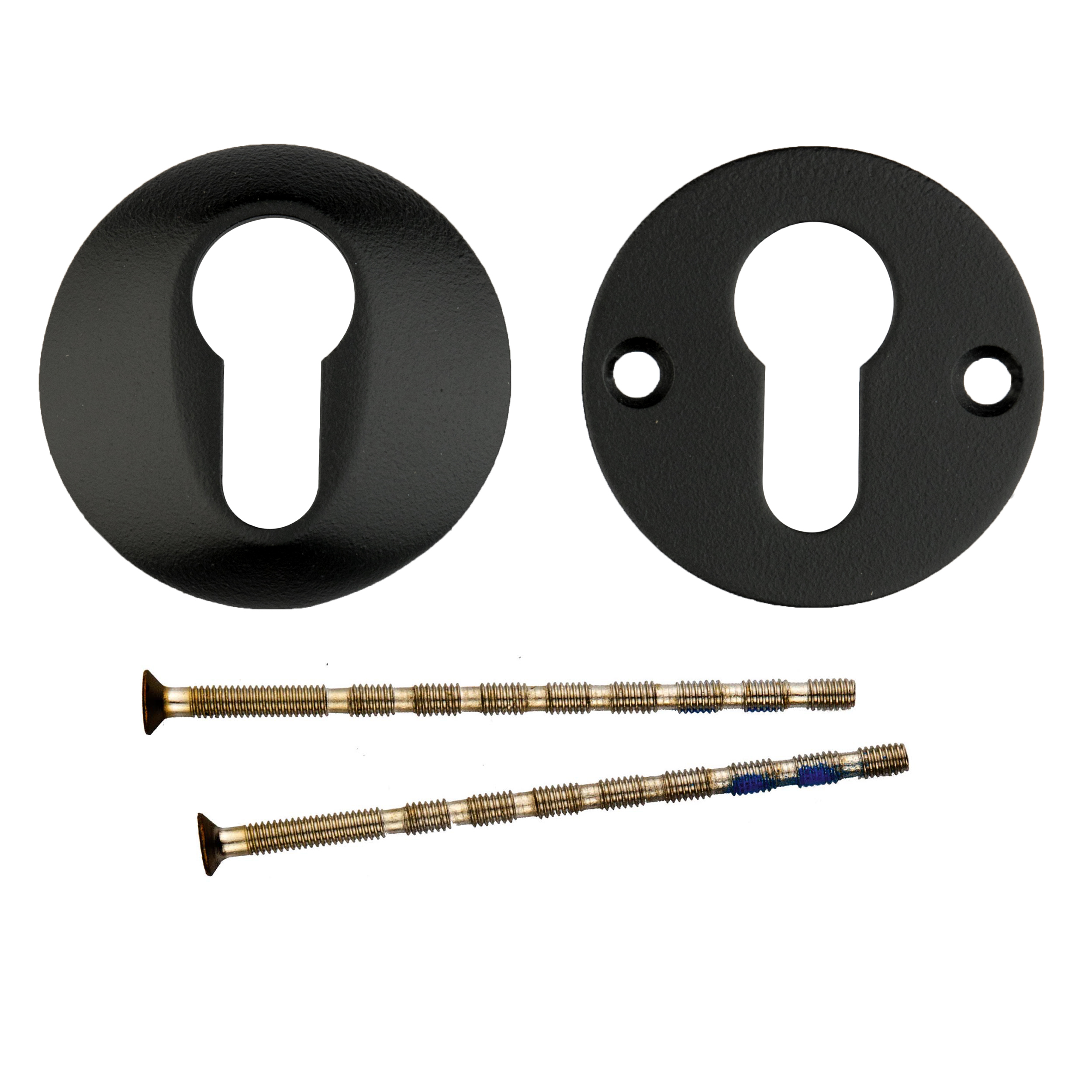 HDD Veiligheidscilinderplaatje Rond 10 mm Zwart Structuur UV