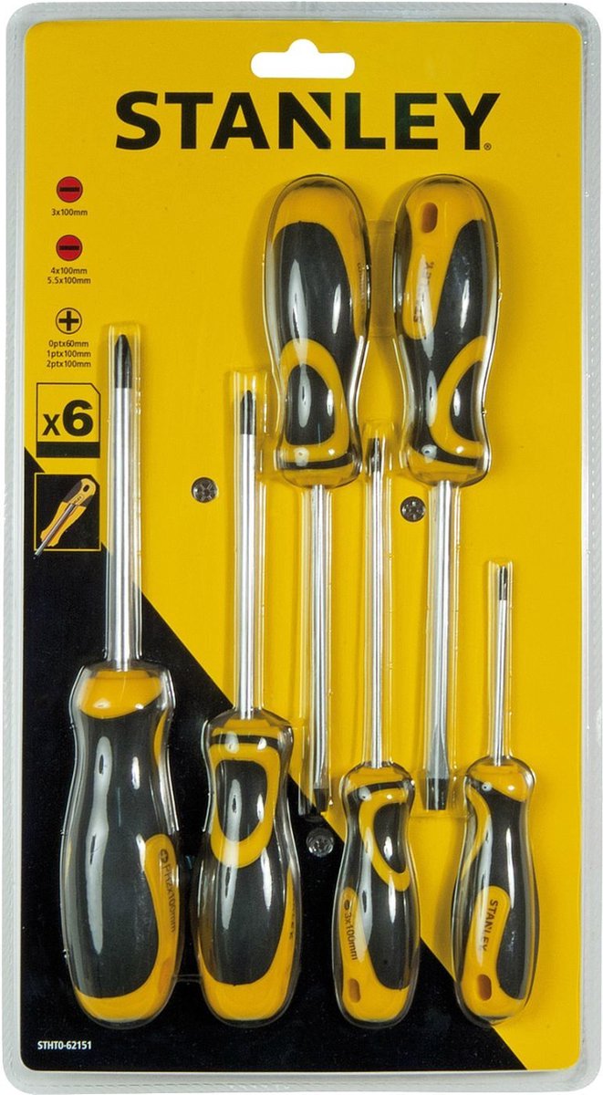 Stanley Schroevendraaierset 6-delig Parallel/Philips