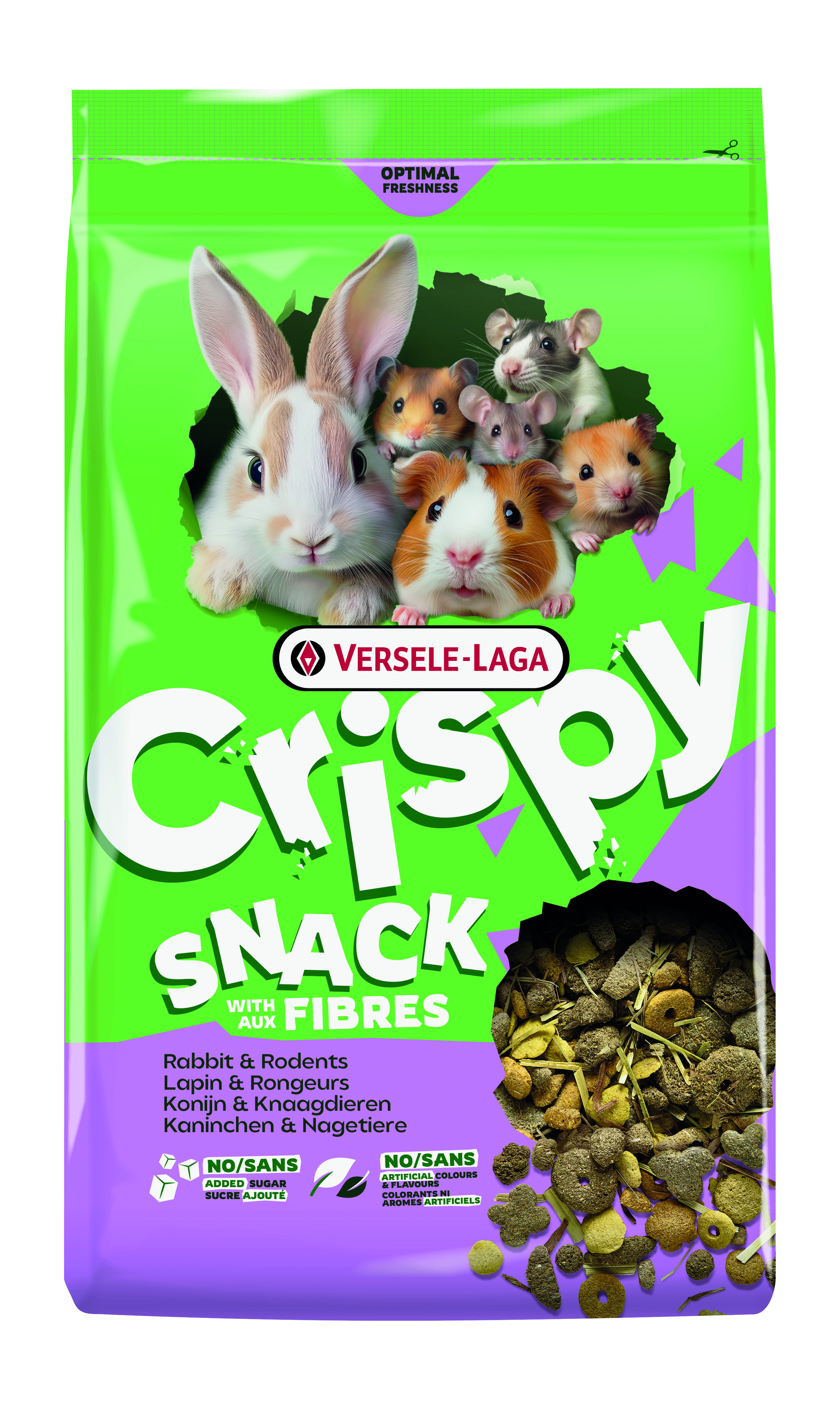 Versele-Laga Crispy Snack met Vezels voor Knaagdieren 1.5 kg
