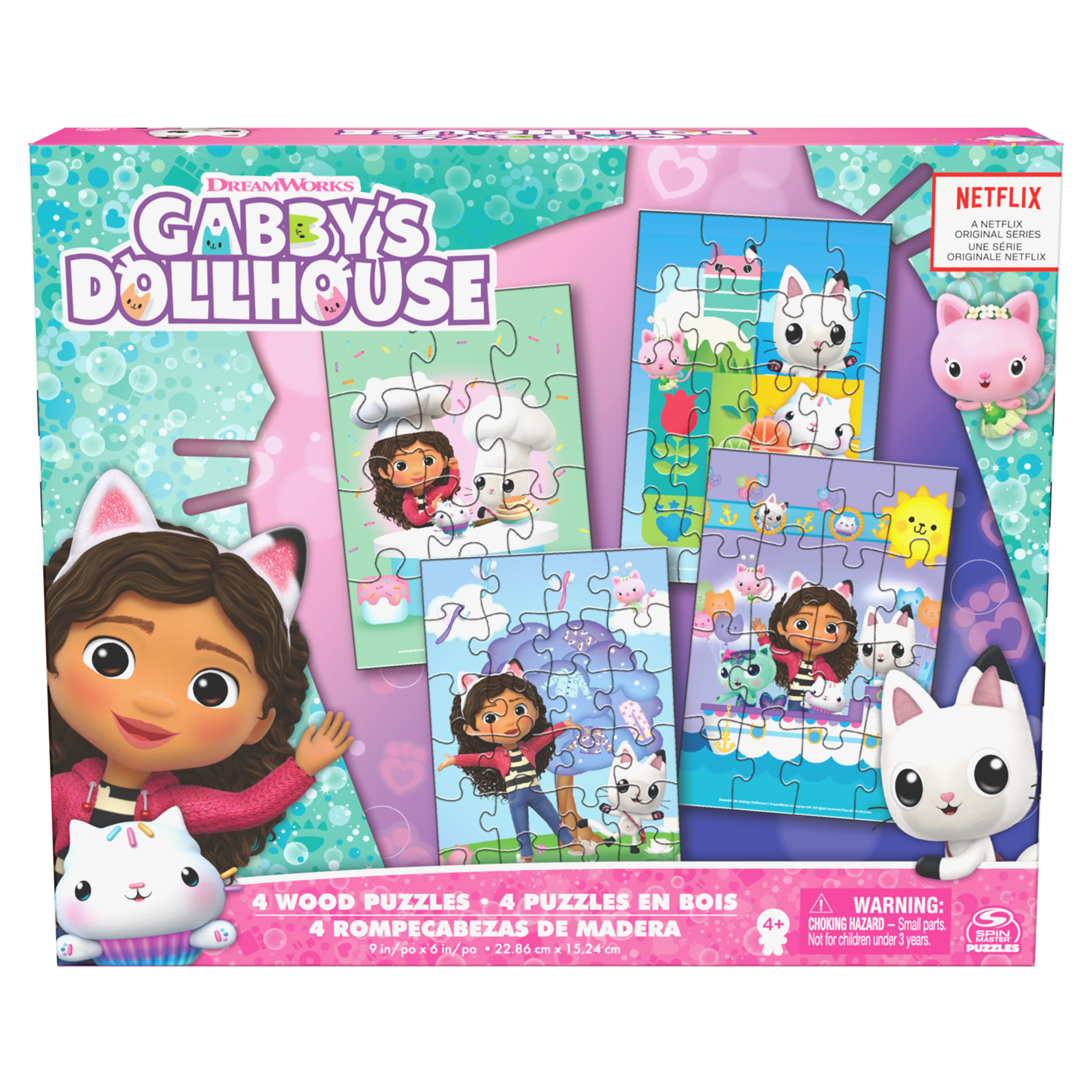 Gabby's Poppenhuis 4 Houten Puzzels