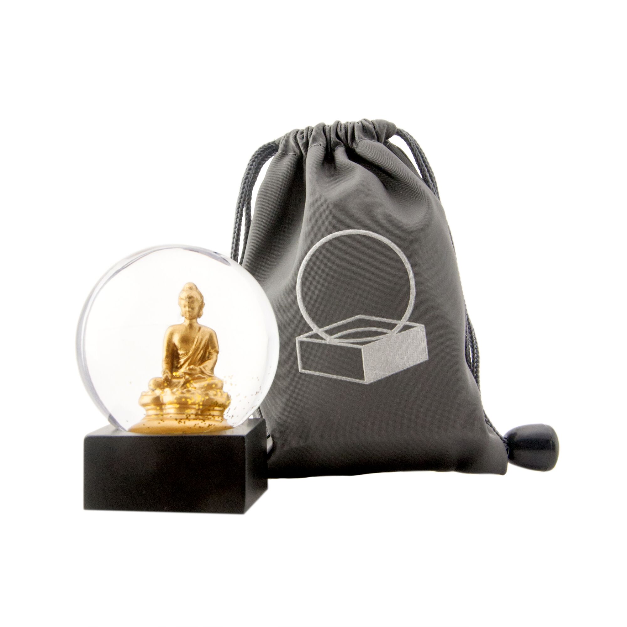 CoolSnowGlobes Buddha To Go Gold