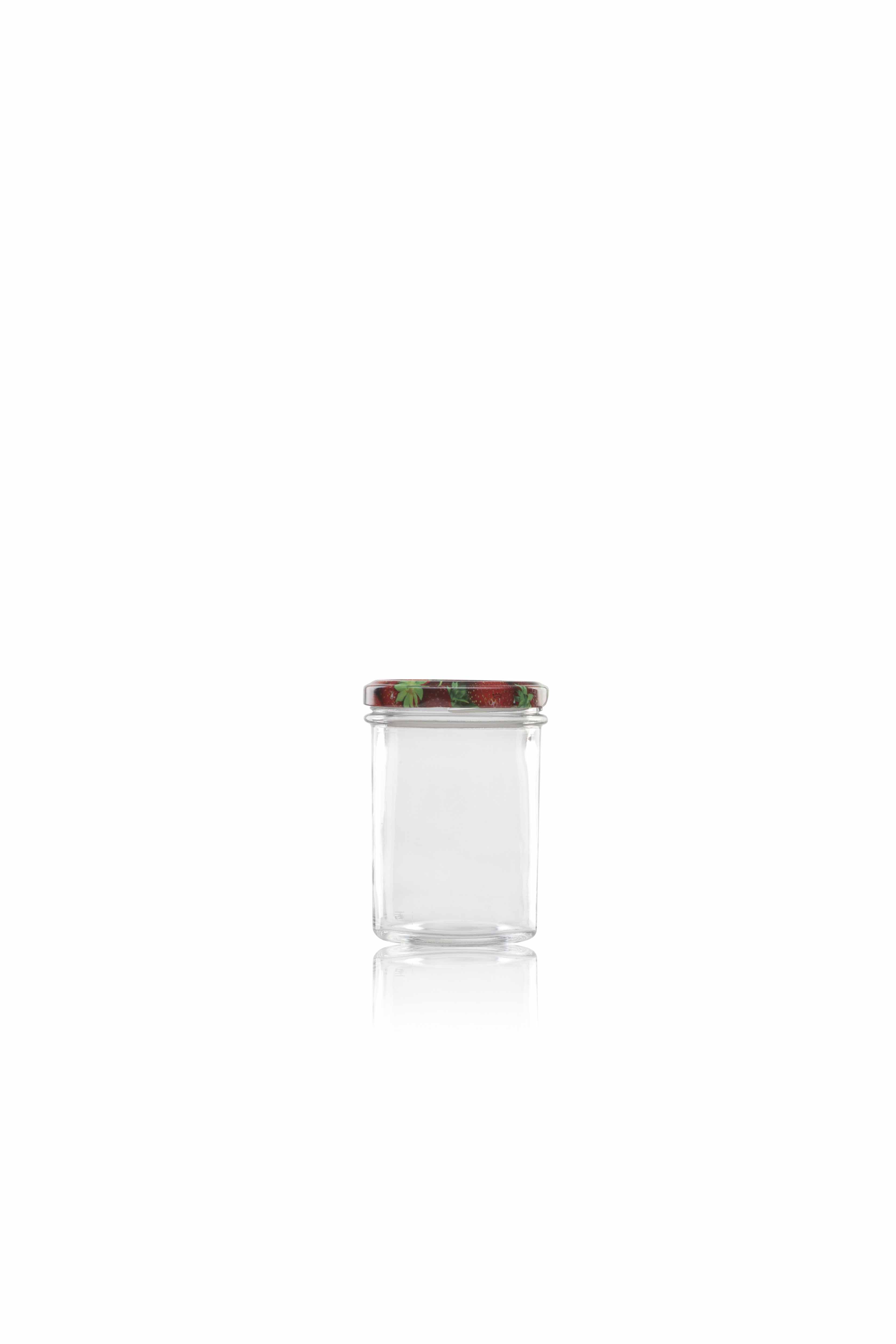 Axy Confituurbokaal Rond 230 ml Set 6 stuks - Rond - met Aardbeiendeksel
