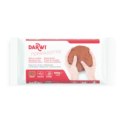 Darwi Boetseerpasta Terracotta 500g Luchtdrogend