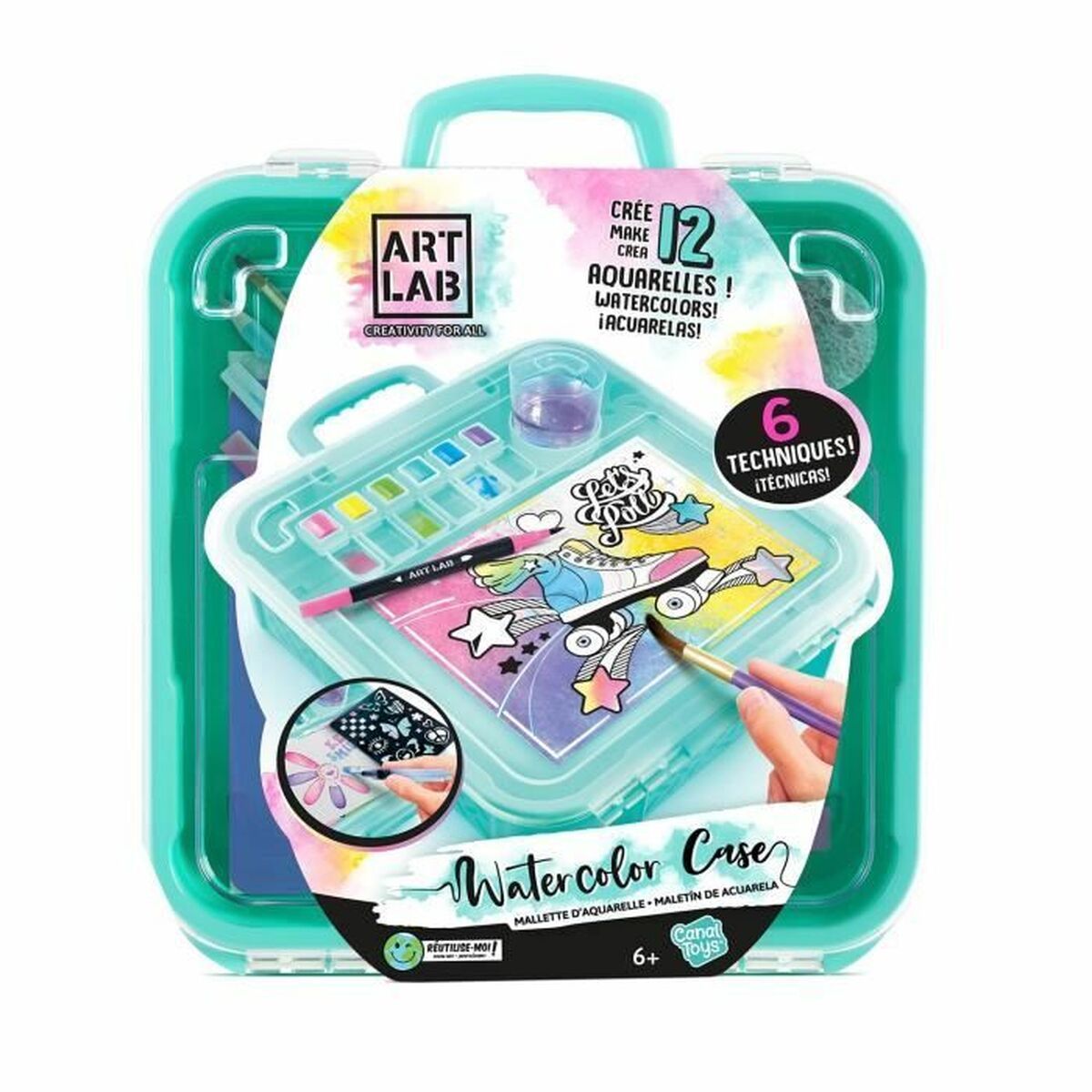Art Lab Watercolor case, Aquarelverfset in koffertje
