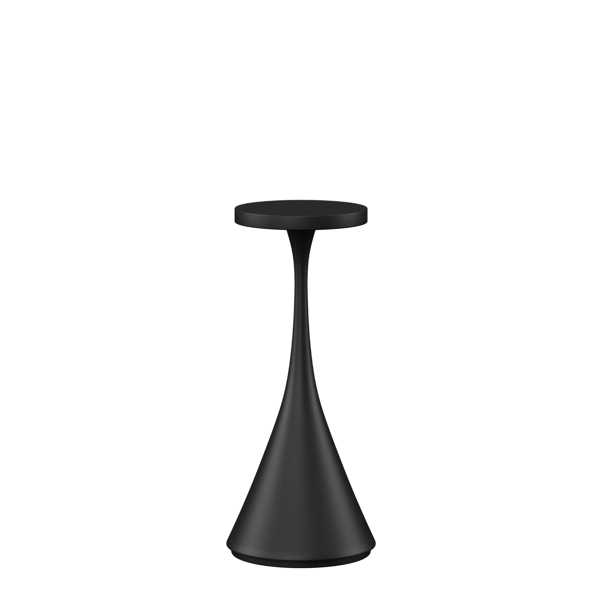 Qoozii Tafellamp Bora Black 8x20.7 cm - Warm Licht - Dimbaar - Oplaadbaar (incl. Oplaadstation) - voor Binnen en Buiten