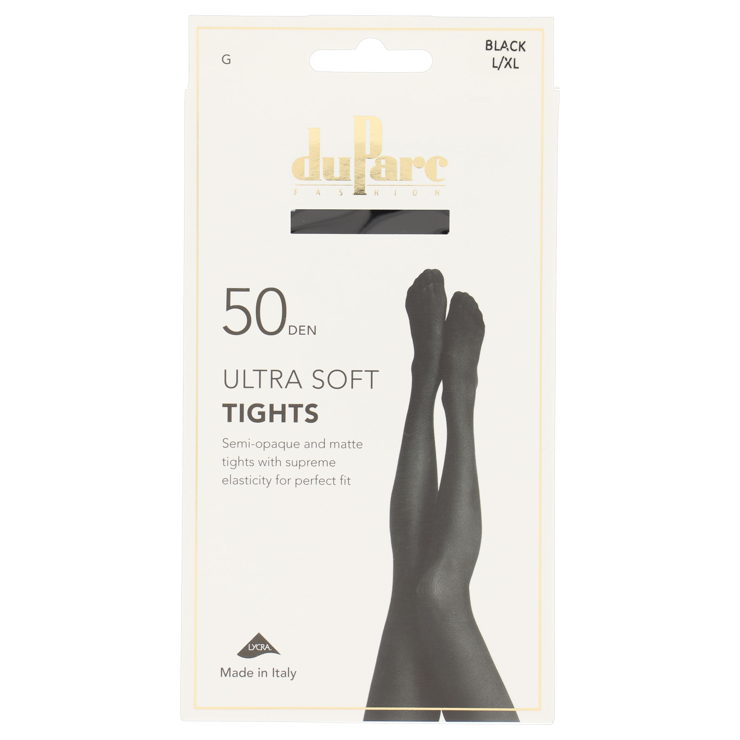 duParc Panty Dames Microfibre 40 den DP8545 Mat Zwart LXL
