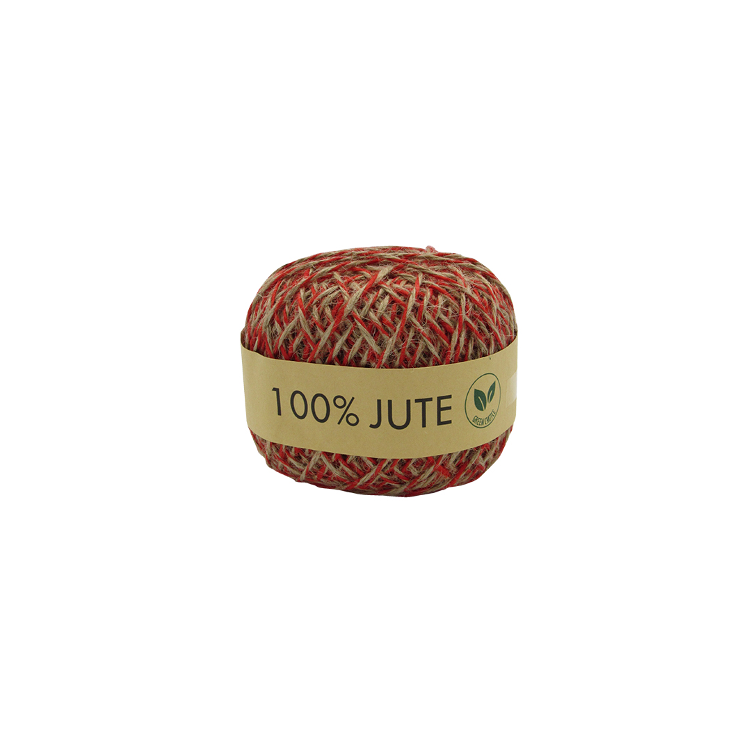 Jutekoord Two-tone 1.5mm x 100m - Rood