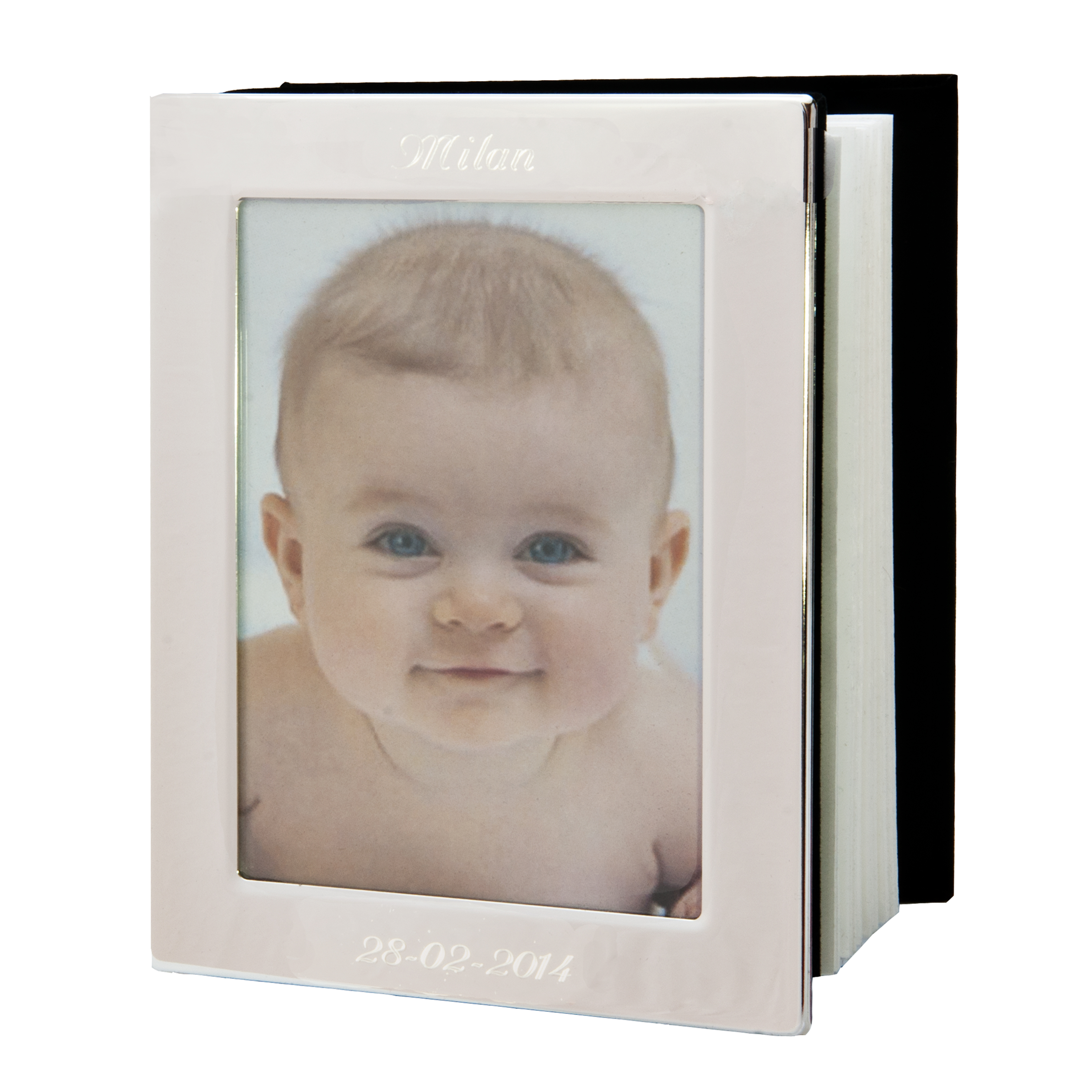 Fotoalbum Verzilverd met Naam 17x13 cm - 100 Foto 10x15 cm