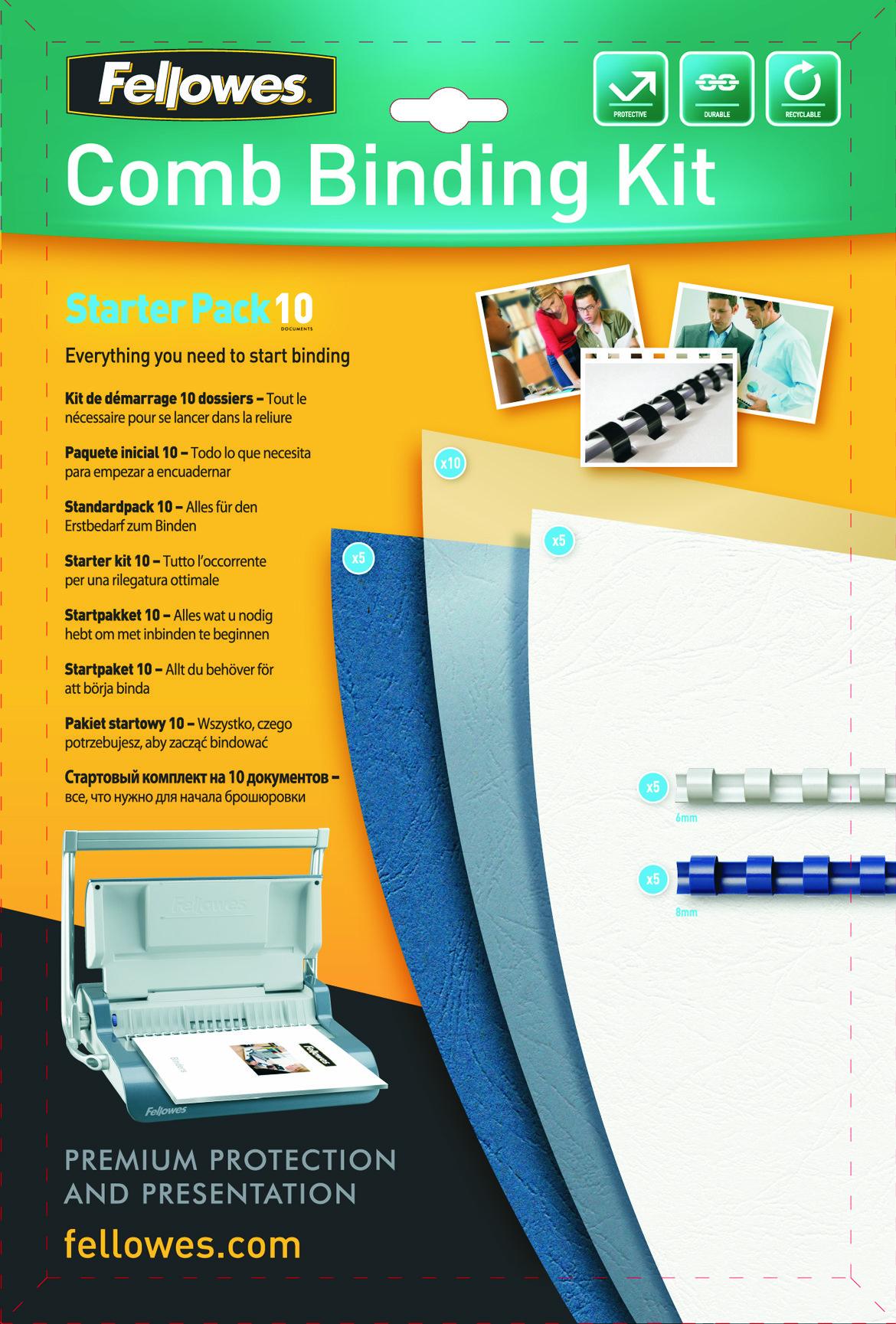 Fellowes Comb Binder Starterpack 10 stuks