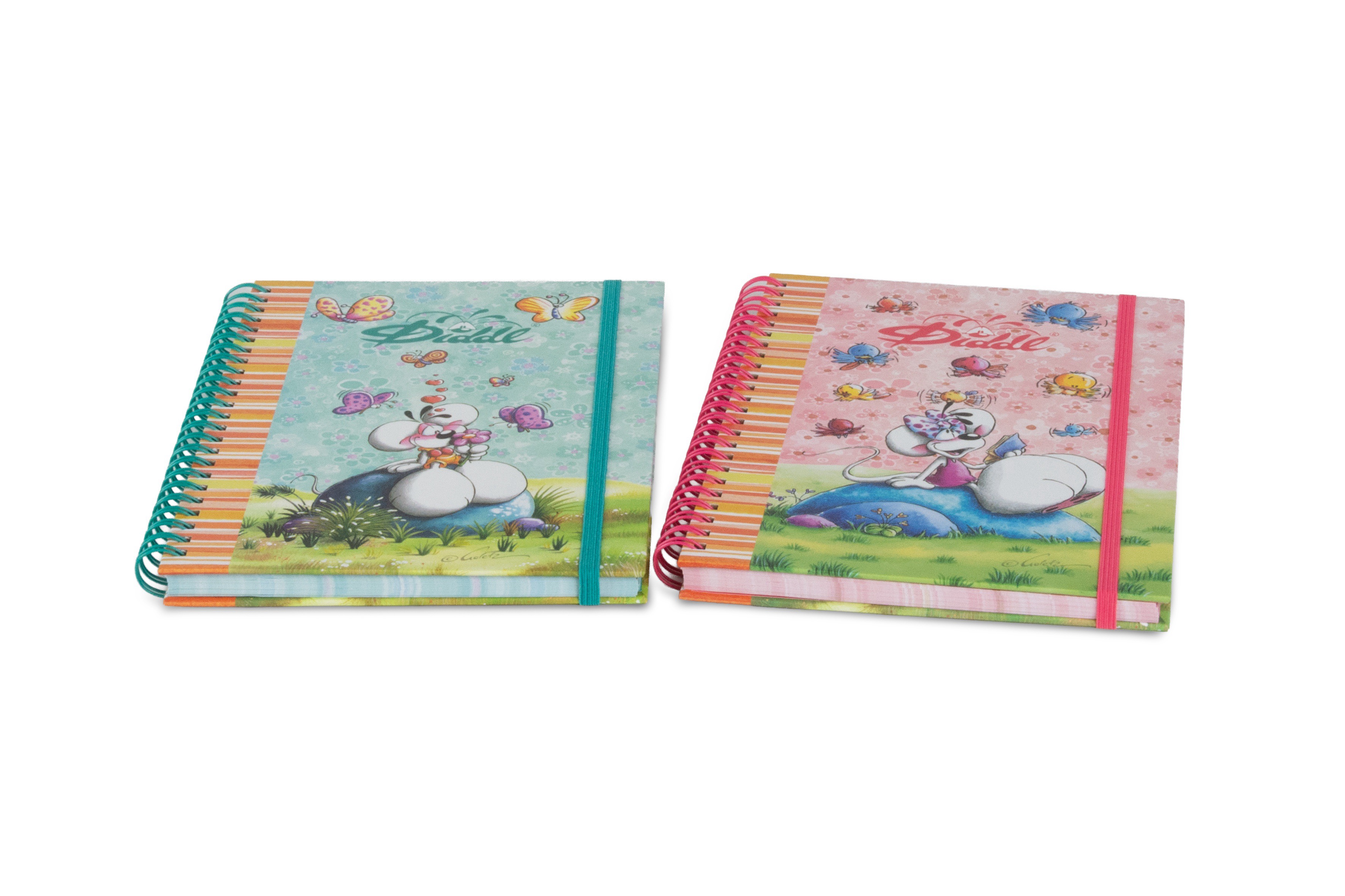 Diddl Notebook A5 Glitterelastiek assorti - prijs per stuk