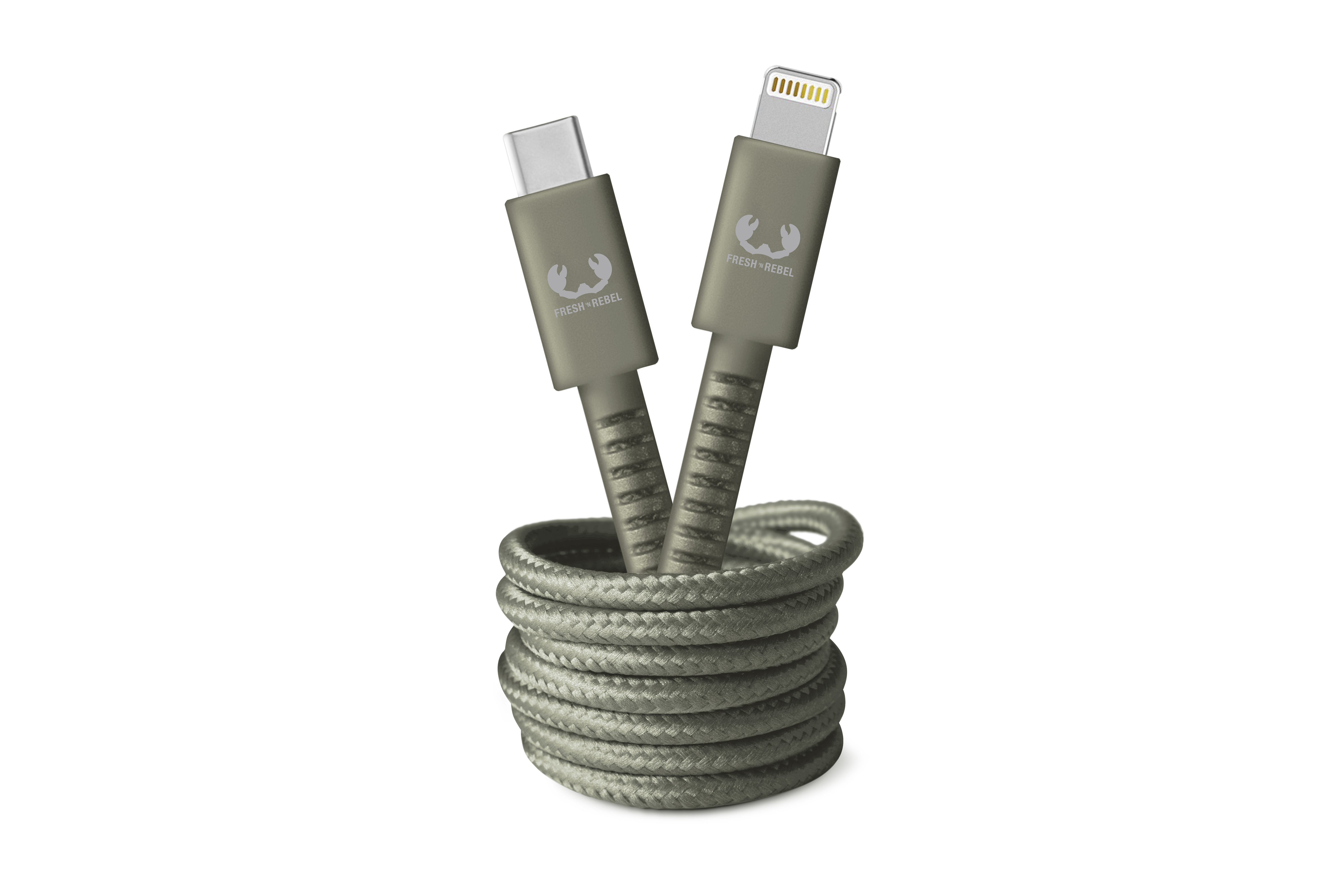 Fresh 'n Rebel USB-C -Lightning Fabriq 2 m Dried Green