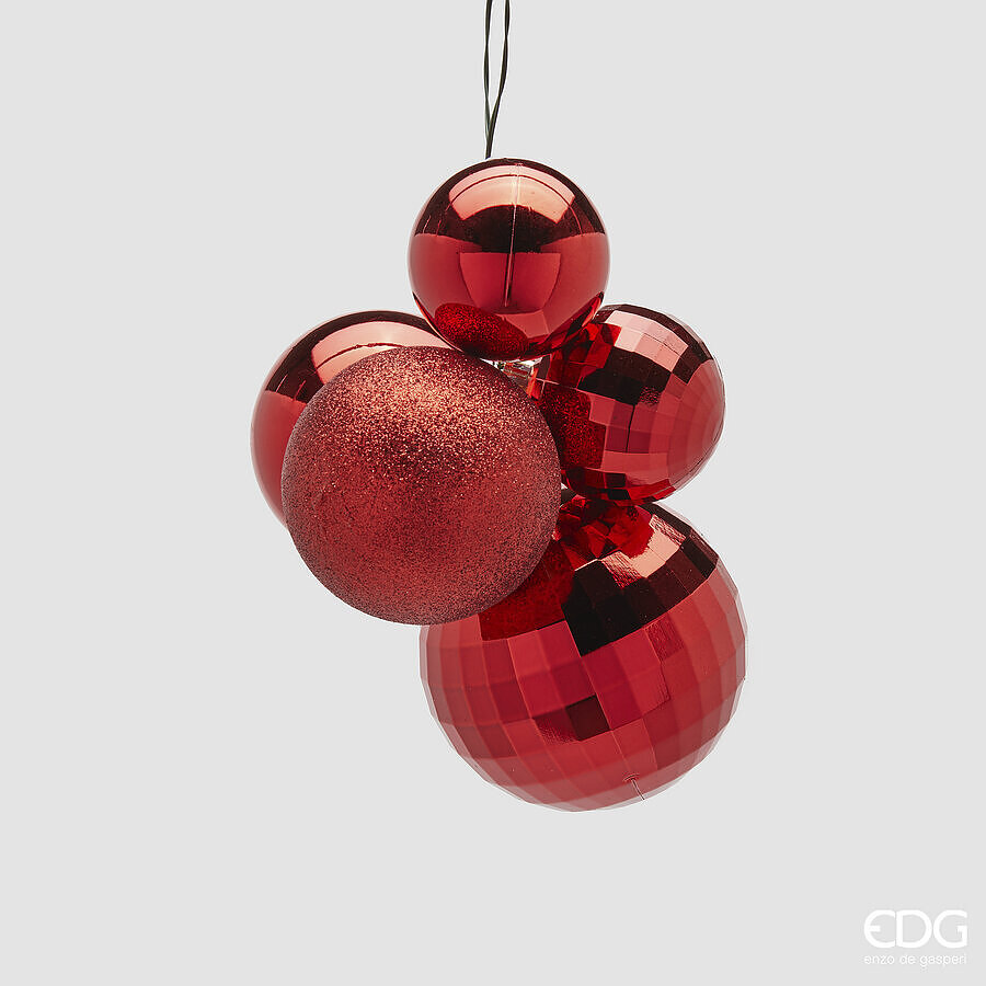 EDG Kerstballenbundel PLC Rood 5 stuks EDG Kerstballenbundel PLC Rood 5 stuks