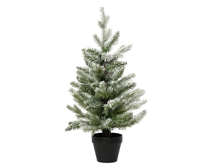 Kerstboom Mini Allison Snowy 75x48 cm - 176 Tips - in Pot - PE/PVC