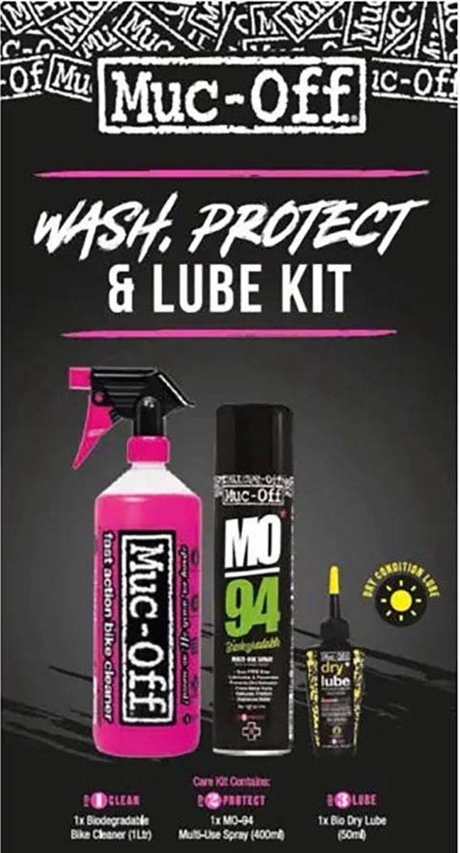 Muc-Off Wash Protect & Lube Kit (Dry Lube Version)