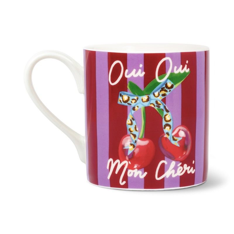 Hijinx Mok Oui Oui Mon Cheri 325ml - Cherries - Keramiek