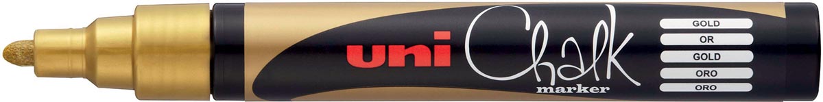 Krijtmarker 1.8/2.5 mm Conische Punt Chalk Marker by Uni - Goud
