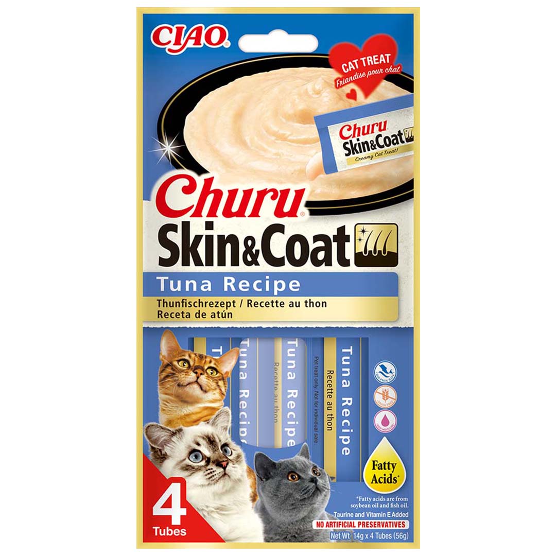 Ciao Churu Kattensnack Skin & Coat Tonijn 4x 14 g
