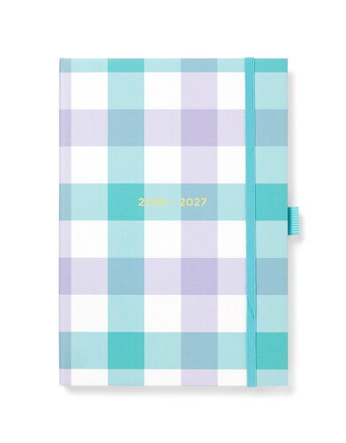 Letts Schoolagenda 2026-27 Gingham A5 - 1dag/pag Internationaal assorti - prijs per stuk