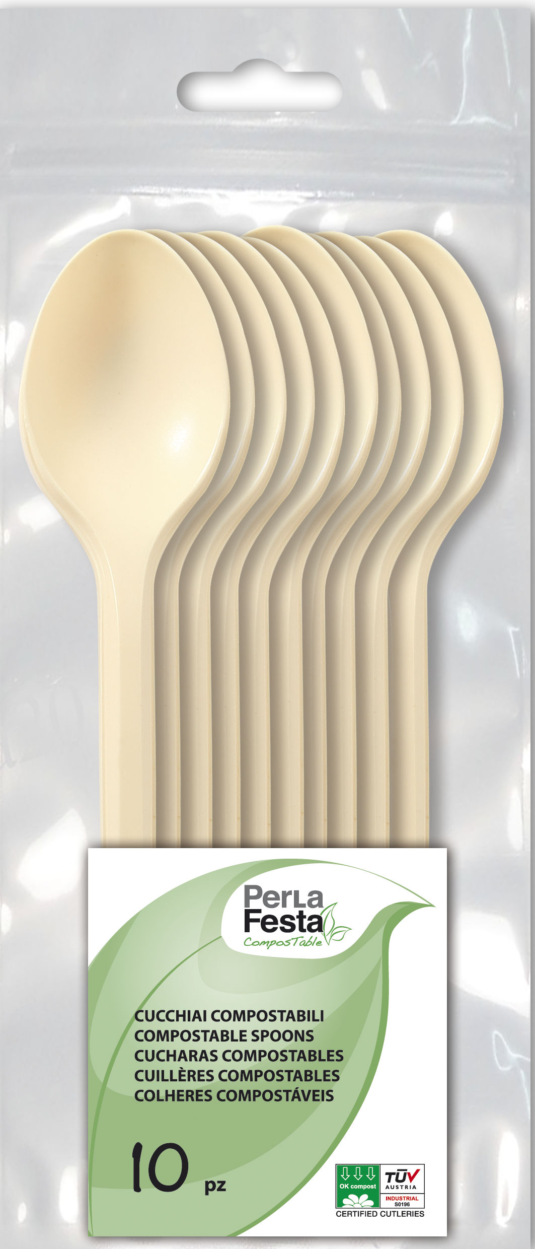 Perla Festa Lepel Naturel Composteerbaar 10 stuks