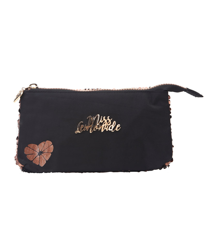 Miss Lemonade Pennenzak Black Sequins 22x3x12cm