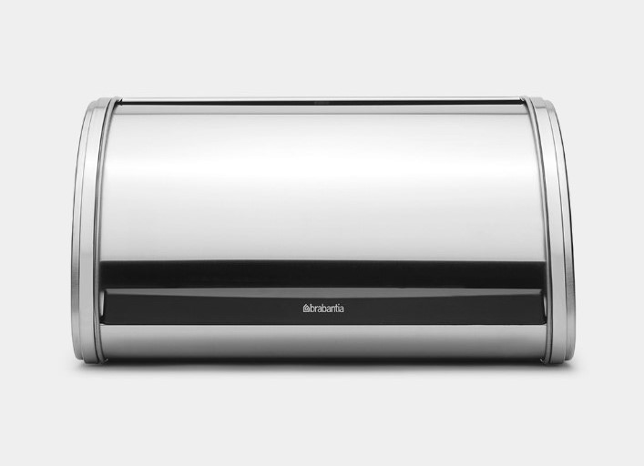 Brabantia Broodtrommel met Schuifdeksel M Matt Steel - 31.6x26.5x17.3 cm - RVS
