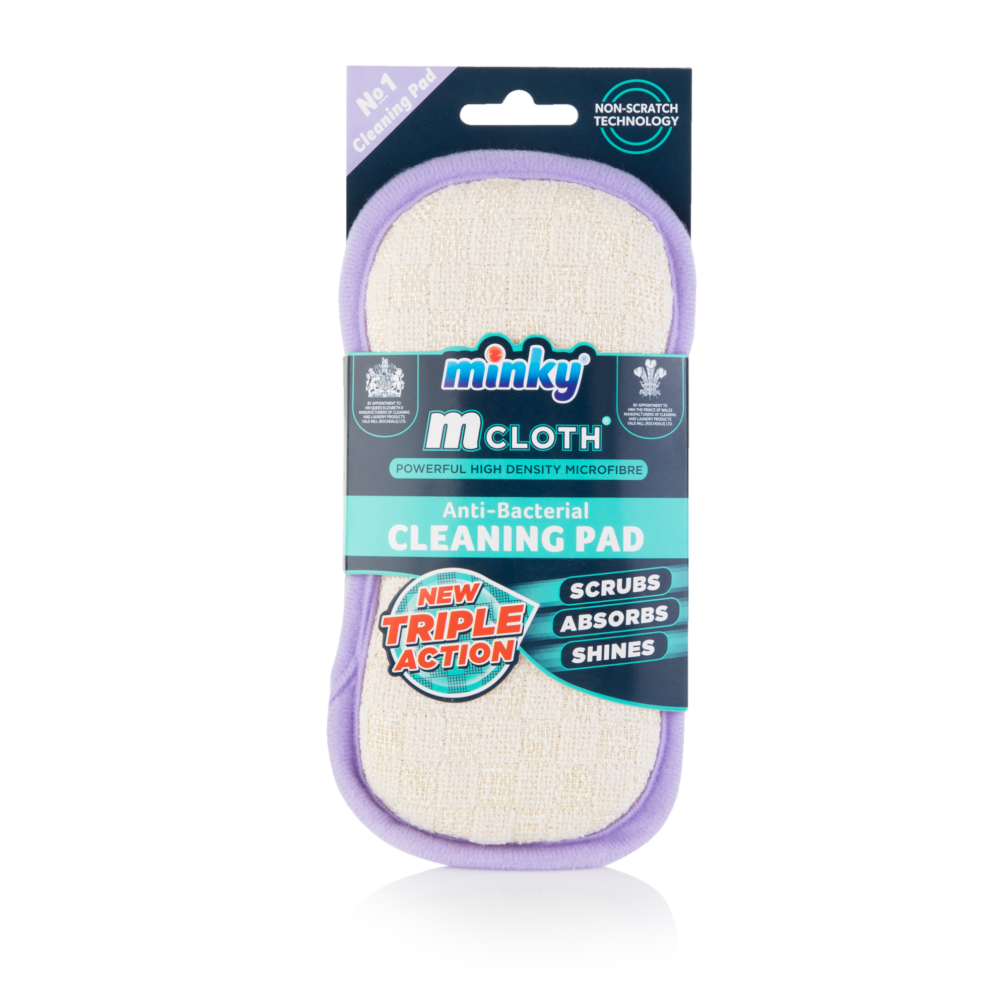 Minky Schoonmaakdoek Triple Action Anti-Bacterieel - Paars