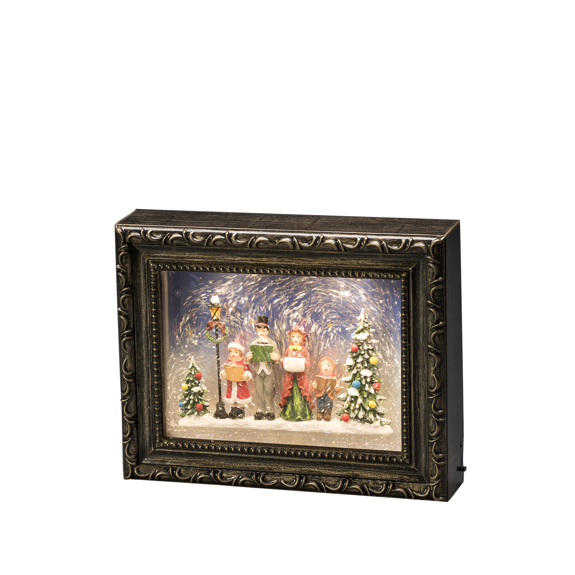 Konstsmide LED Kerstframe met Kerstkoor - 19.5x24.5 cm - 2 leds - Warm Wit - op Batterijen (excl.)