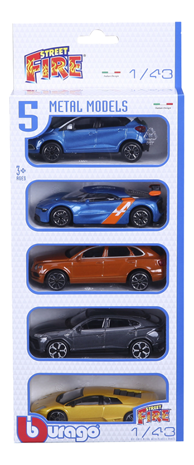 Burago Street Fire 5 Pack 1:43 schaal