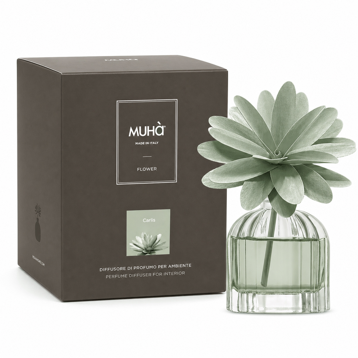 Muhà Geurdiffuser Flower Sage Green 60ml - Carlis