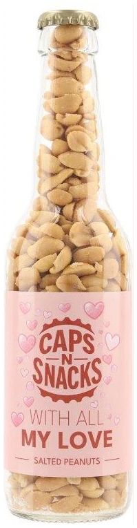 Caps N Snacks Pinda's Love 210g - in Bierflesje