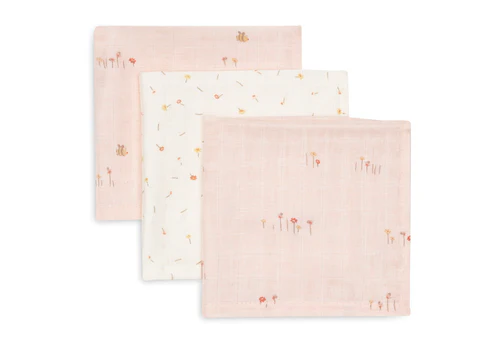 Jollein Monddoekje Tetra Pretty Picnic 31x31 cm - 3 stuks