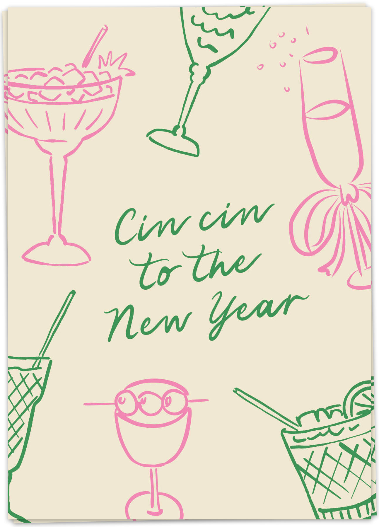 Wenskaart Kerst Cin Cin NY