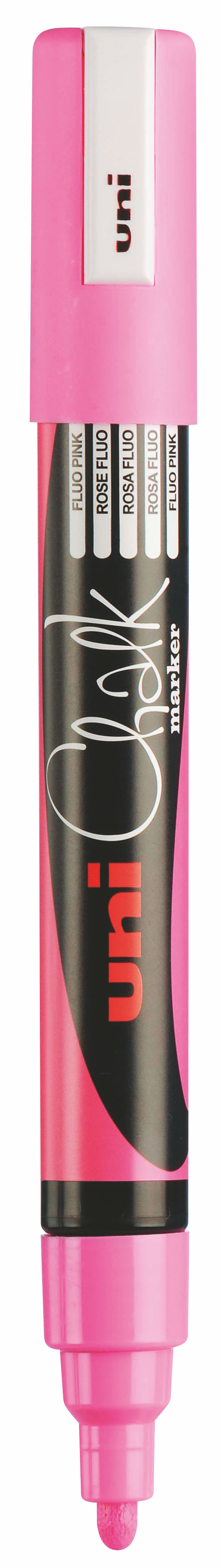 Krijtmarker 1.8/2.5 mm Conische Punt Chalk Marker by Uni - Fluo Roze