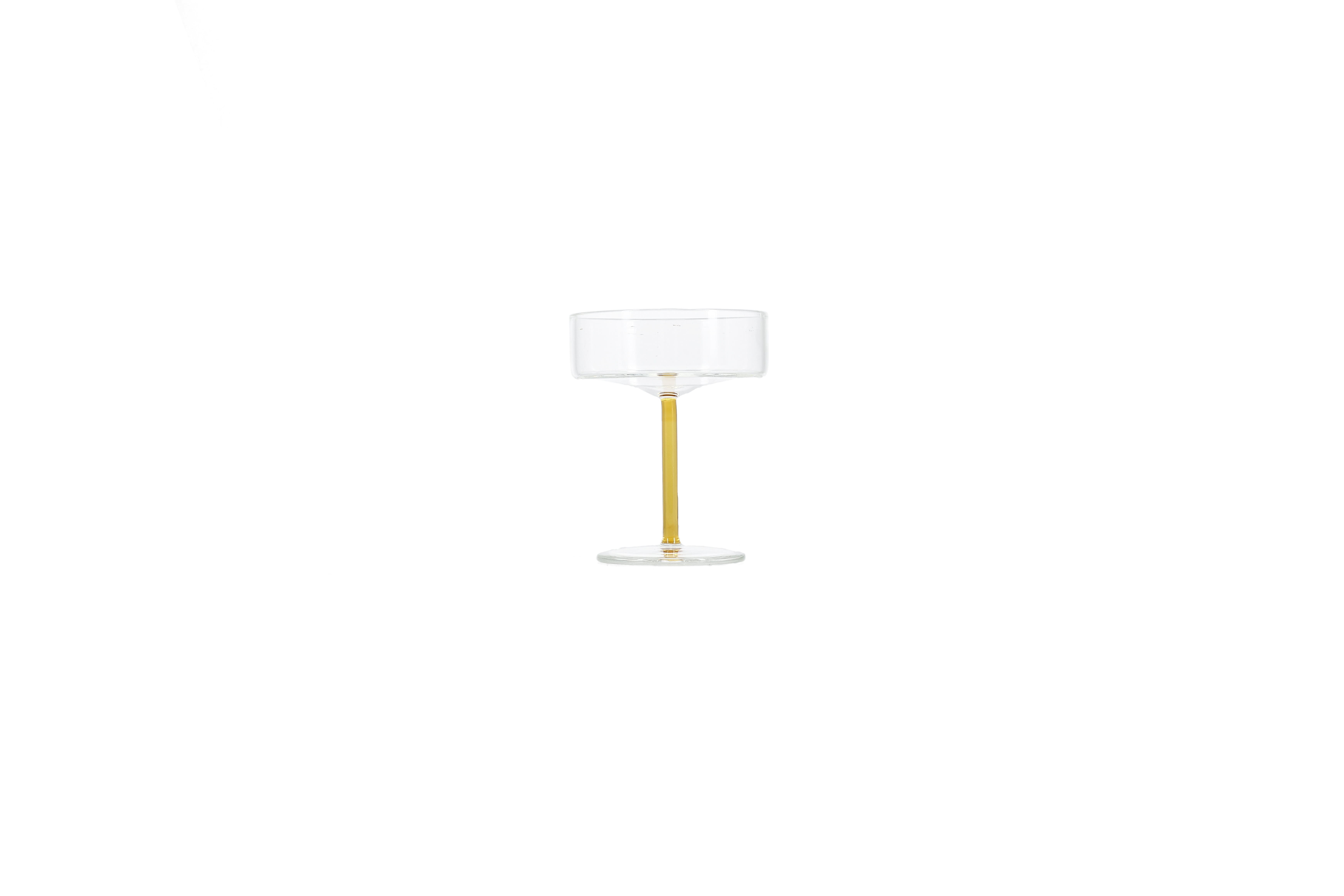 Ona Champagnecoupe Fizz Geel 20cl set 2 stuks