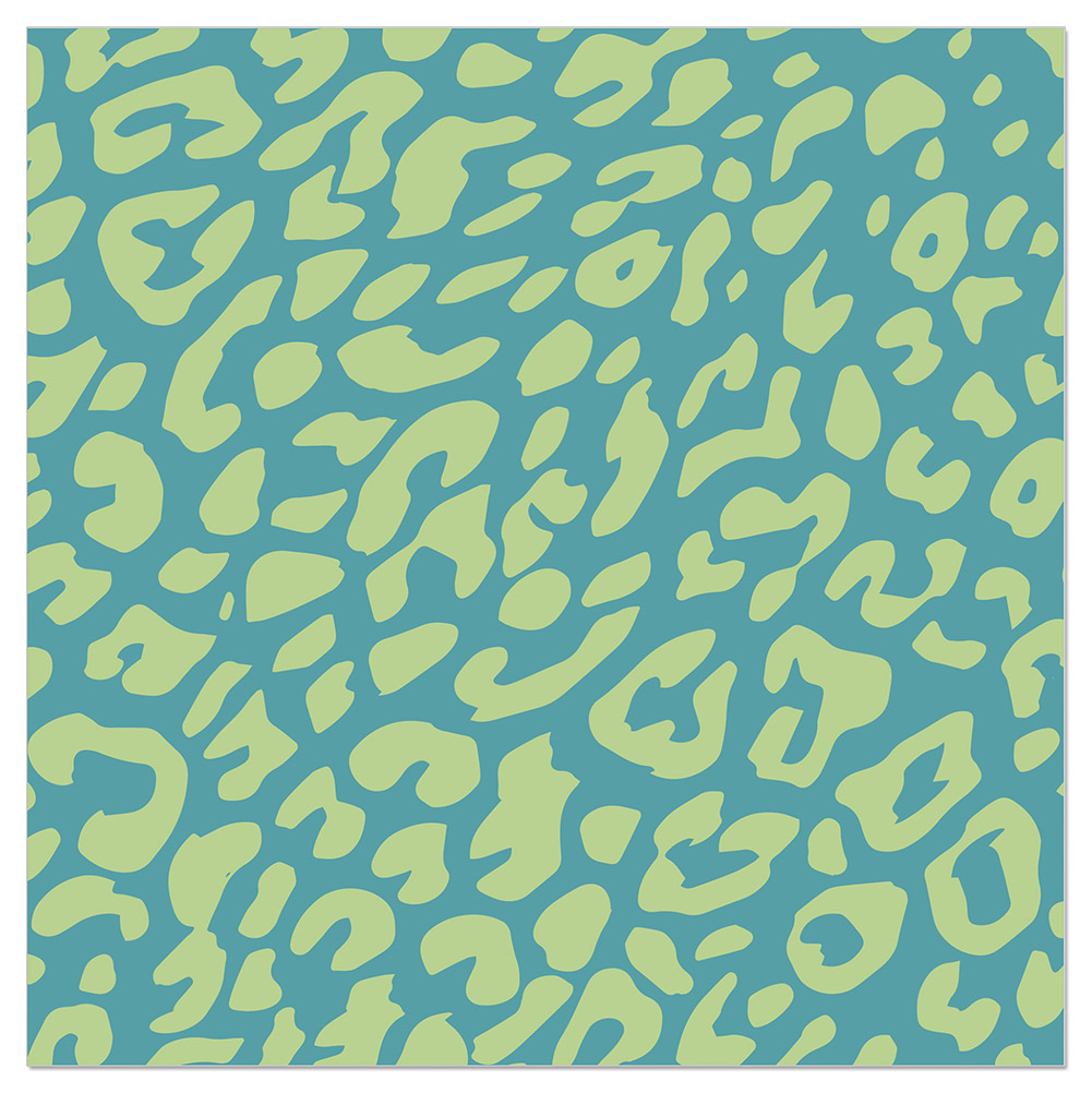 Artebene Servetten 33x33 cm Panterprint - Goud-Aqua