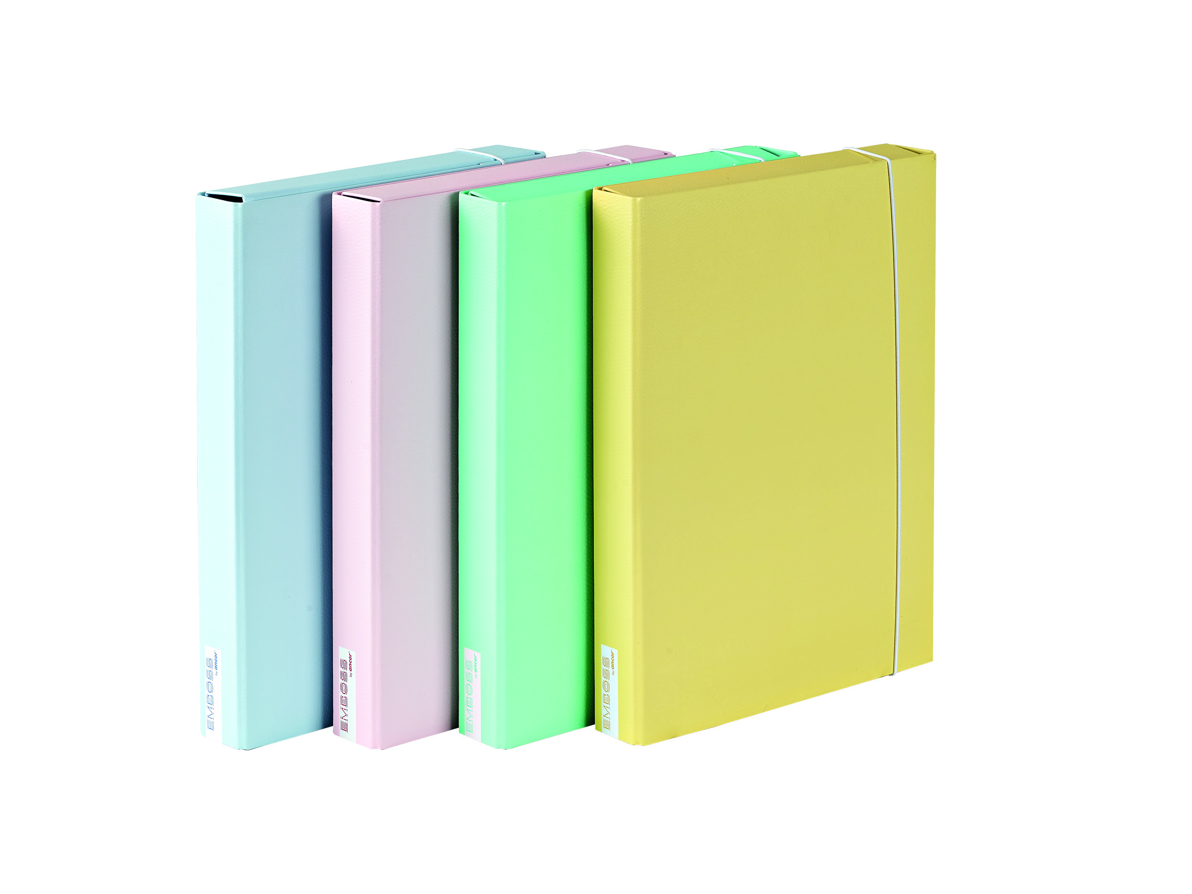 Elastobox A4 Emboss Soft Colours assorti - Prijs per Stuk