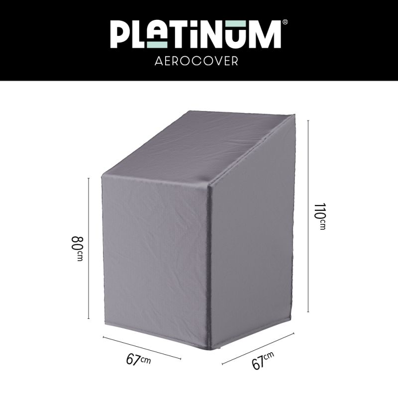 Aerocover afdekhoes voor stapelstoel 67x67x80/110cm - ademende hoes
