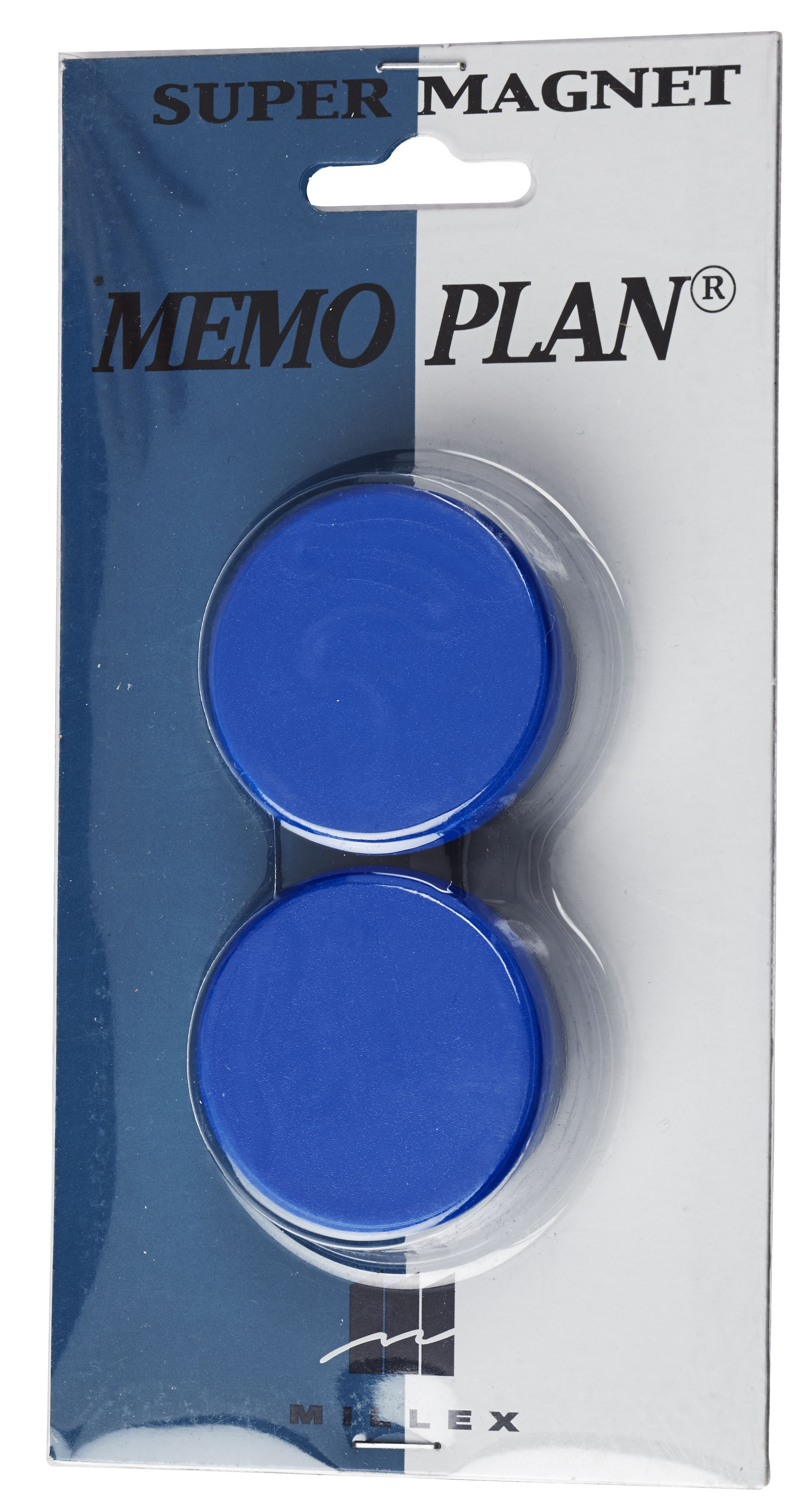 Memoplan Magneet Super 35 mm Blauw 2 stuks