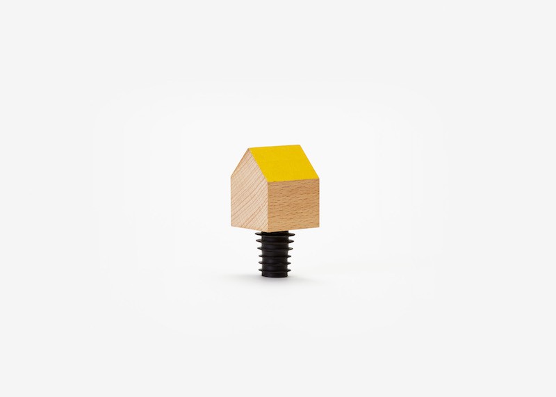 FLESSENSTOP - BOTTLE HOUSE AREAWARE - 3.8x3.8x3.9cm - YELLOW