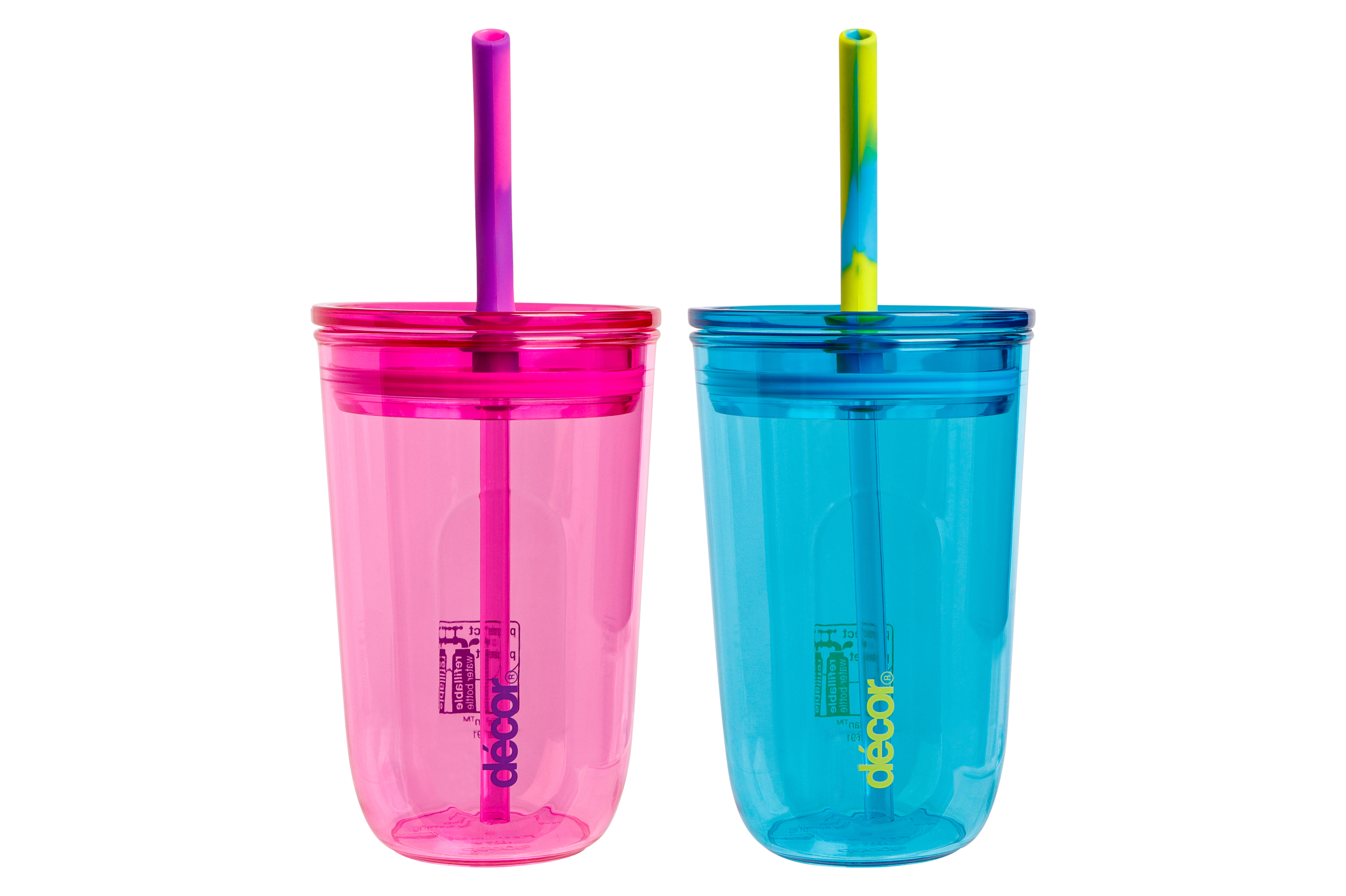 Décor Drinkbeker Junior Sip 500ml - Tritan - met Stickers - Tumbler - assorti - prijs per stuk