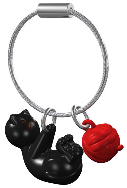 Chocli Sleutelhanger Animal Collection - Playing Cat with Wool Ball