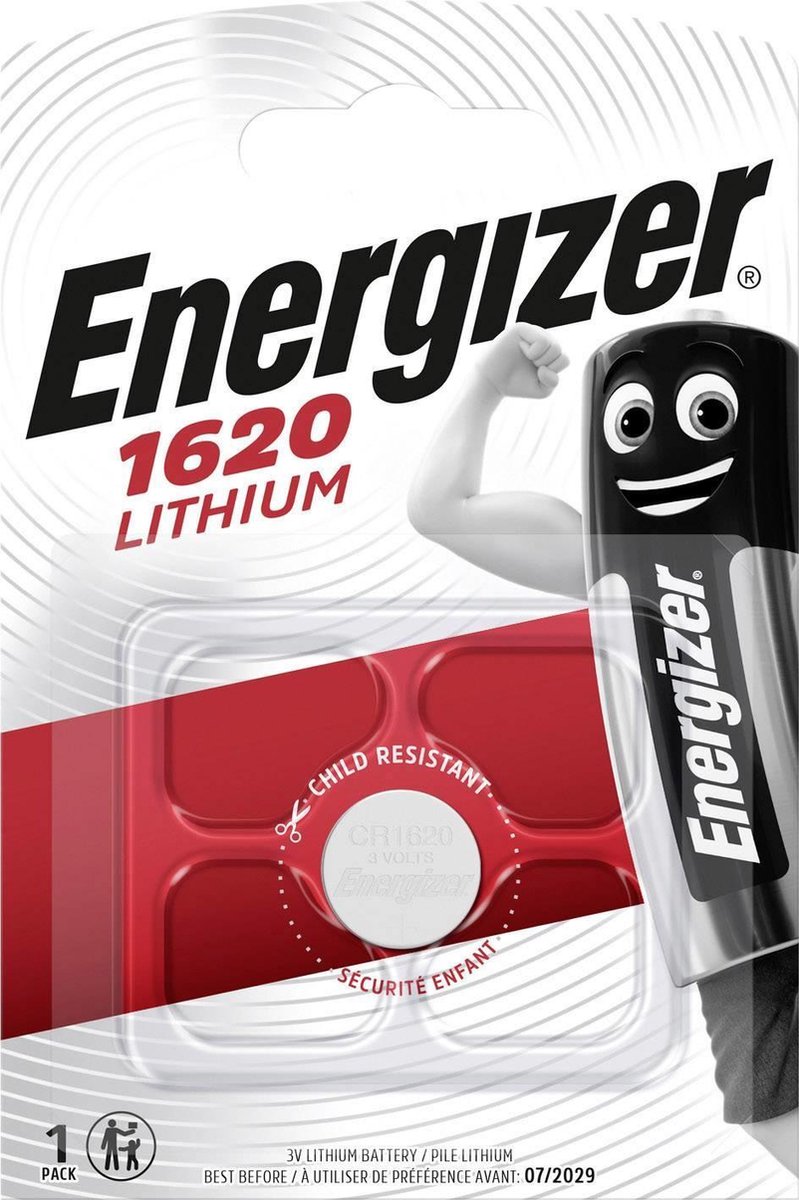 Energizer CR1620 Knoopcelbatterij Lithium