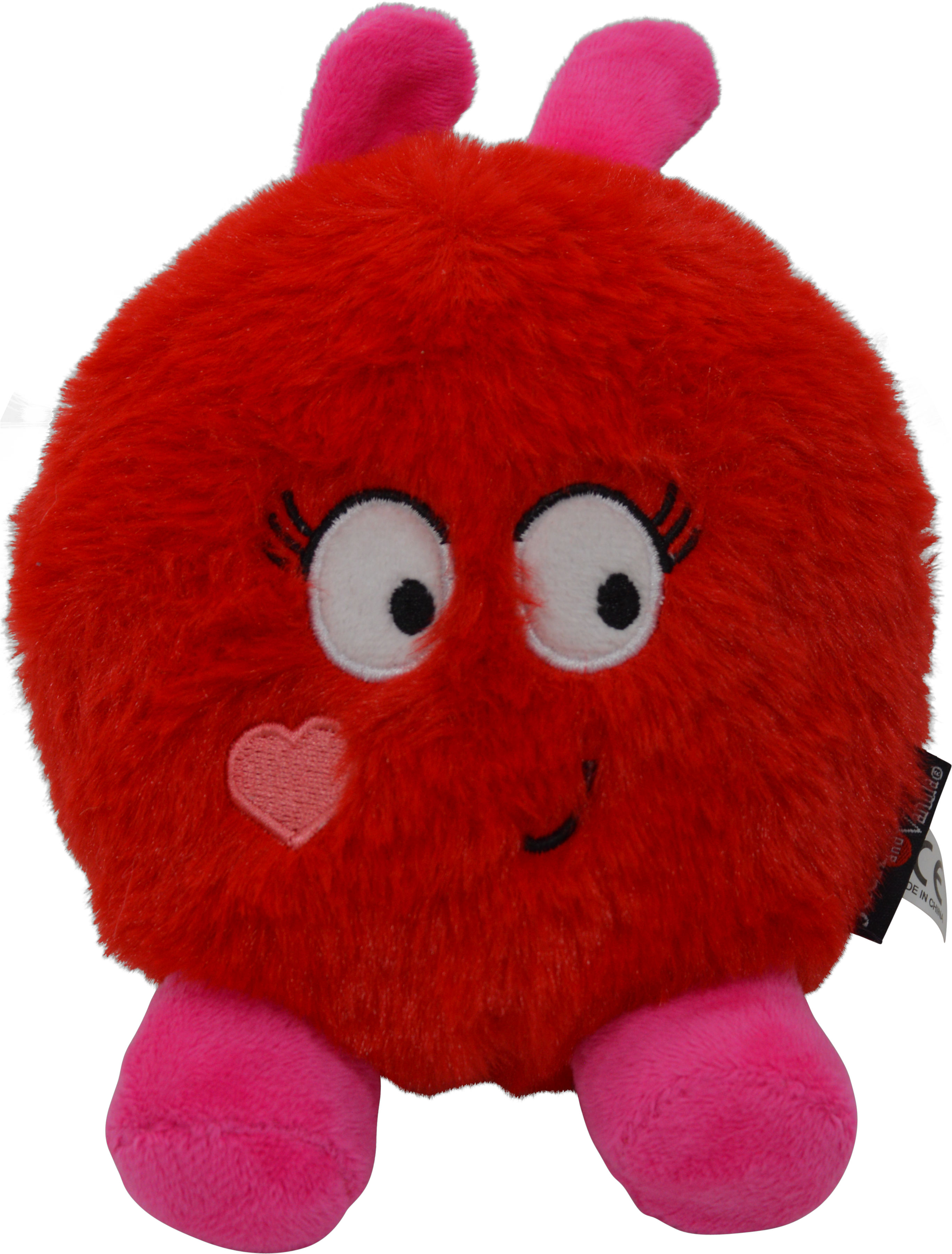 Jack & Vanilla Hondenspeelgoed Knuffel Monster met Pieper 19x13x9 cm Rood