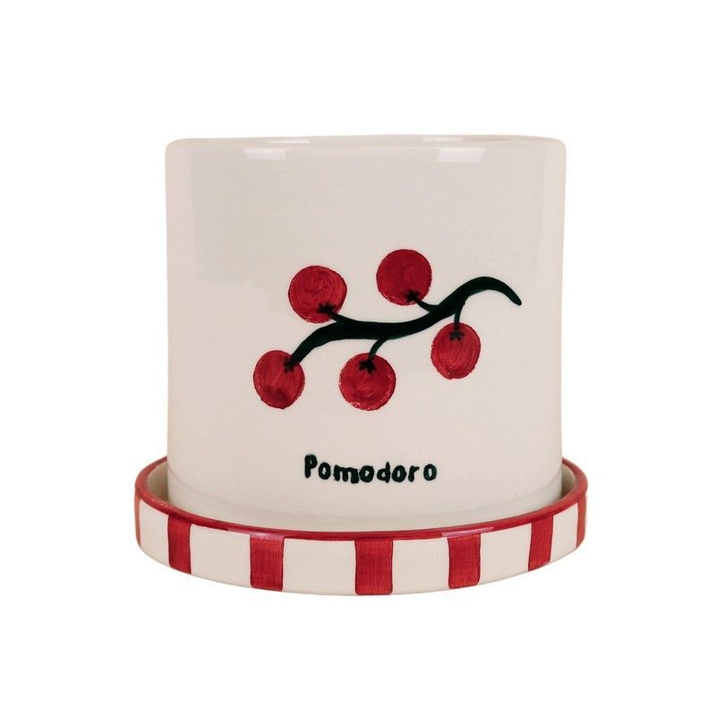 Atelier Pistache Bloempot Dolce Far Niente Pomodoro 15x13.5 cm - Keramiek