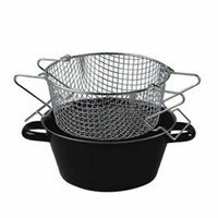 Riess Frietpot met Frietmand Zwart 24 cm - Email