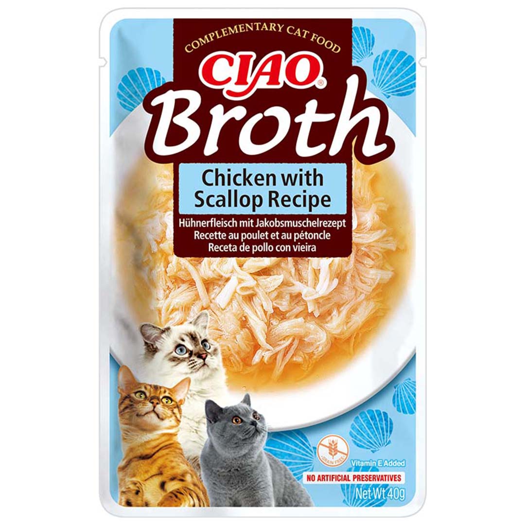 Ciao Broth Kattensnack Kip & Sint-Jakobsschelpen 40 g