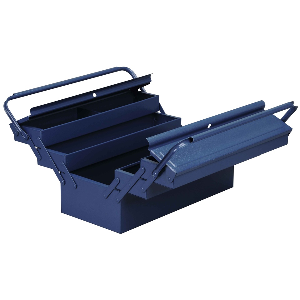 Allit McPlus Metall Gereedschapskist 6 Vakken Blauw 22x45x22 cm